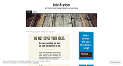 Desktop Screenshot of jojoandyoyo.wordpress.com