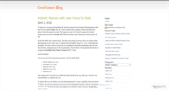 Desktop Screenshot of geonames.wordpress.com