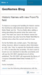 Mobile Screenshot of geonames.wordpress.com