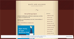 Desktop Screenshot of mattandallison.wordpress.com