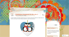 Desktop Screenshot of anythingforeverything.wordpress.com