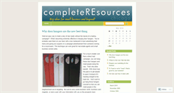 Desktop Screenshot of completeresources.wordpress.com