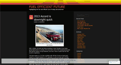 Desktop Screenshot of fuelefficientfuture.wordpress.com