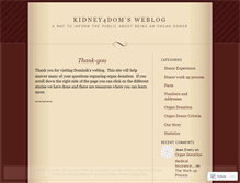 Tablet Screenshot of kidney4dom.wordpress.com