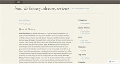 Desktop Screenshot of beta.bancdebinaryadvisorsreviews.wordpress.com