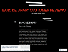 Tablet Screenshot of misc.bancdebinarycustomerreviews.wordpress.com