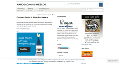 Desktop Screenshot of hanggadamai.wordpress.com