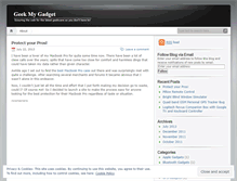 Tablet Screenshot of geekmygadget.wordpress.com