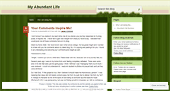 Desktop Screenshot of myabundantlife.wordpress.com