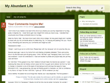 Tablet Screenshot of myabundantlife.wordpress.com