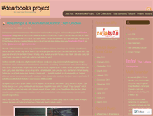 Tablet Screenshot of dearbooksproject.wordpress.com