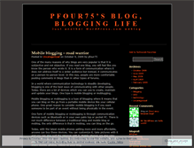 Tablet Screenshot of pfour75.wordpress.com