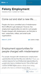 Mobile Screenshot of felonyemployment.wordpress.com