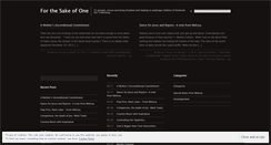 Desktop Screenshot of forthesakeofoneblog.wordpress.com