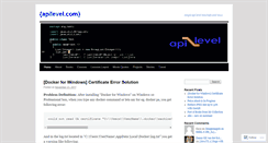 Desktop Screenshot of apilevel.wordpress.com