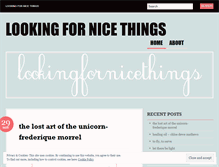Tablet Screenshot of lookingfornicethings.wordpress.com