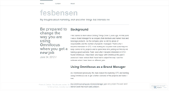 Desktop Screenshot of fesbensen.wordpress.com