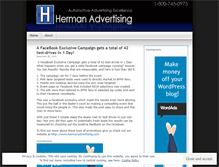 Tablet Screenshot of hermanadvertising.wordpress.com