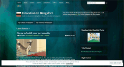 Desktop Screenshot of educationinbangalore.wordpress.com