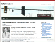 Tablet Screenshot of leftonlougheed.wordpress.com