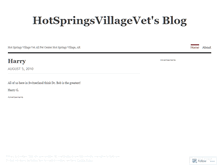 Tablet Screenshot of hotspringsvillagevet.wordpress.com