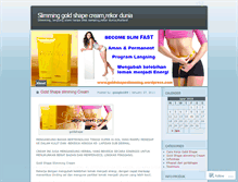Tablet Screenshot of goldshapeslimming.wordpress.com