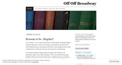 Desktop Screenshot of offoffbroadway.wordpress.com