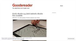 Desktop Screenshot of goodereader.wordpress.com