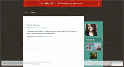 Desktop Screenshot of mygeekylife.wordpress.com