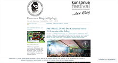 Desktop Screenshot of kunstmuefestival.wordpress.com