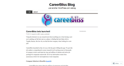 Desktop Screenshot of careerbliss.wordpress.com