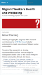 Mobile Screenshot of migrantworkershealthandwellbeing.wordpress.com