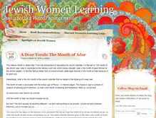 Tablet Screenshot of jewishwomenlearning.wordpress.com