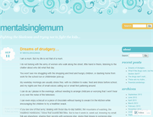Tablet Screenshot of mentalsinglemum.wordpress.com