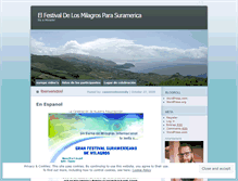 Tablet Screenshot of elfestivaldelosmilagrosparasuramerica.wordpress.com