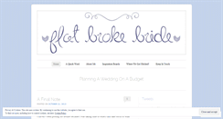 Desktop Screenshot of flatbrokebride.wordpress.com