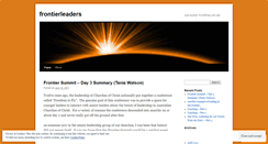 Desktop Screenshot of frontierleaders.wordpress.com