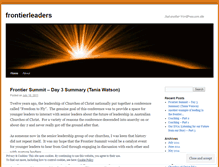 Tablet Screenshot of frontierleaders.wordpress.com
