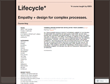 Tablet Screenshot of lifecycledesign.wordpress.com