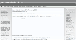 Desktop Screenshot of jrmundialist.wordpress.com