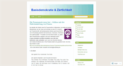 Desktop Screenshot of basisdemokratiezaertlichkeit.wordpress.com