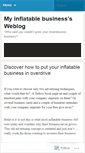 Mobile Screenshot of myinflatablebusiness.wordpress.com