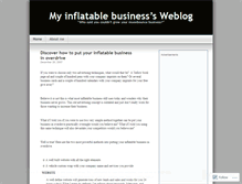 Tablet Screenshot of myinflatablebusiness.wordpress.com