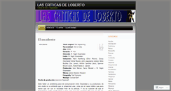 Desktop Screenshot of criticasdeloberto.wordpress.com