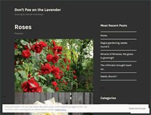 Tablet Screenshot of dontpeeonthelavender.wordpress.com
