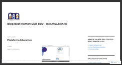 Desktop Screenshot of blogesobeatramonllull.wordpress.com