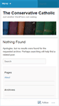 Mobile Screenshot of conservativecatholic.wordpress.com