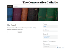 Tablet Screenshot of conservativecatholic.wordpress.com