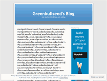 Tablet Screenshot of greenbullseed.wordpress.com