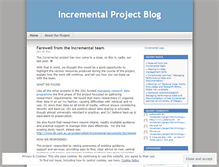 Tablet Screenshot of incrementalproject.wordpress.com